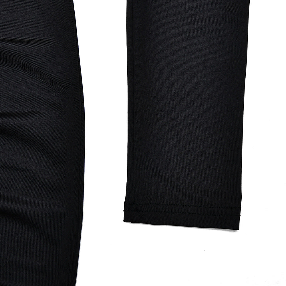 Turtleneck Long Sleeve Twist Waist Knot High Slit Bodycon Maxi Dress