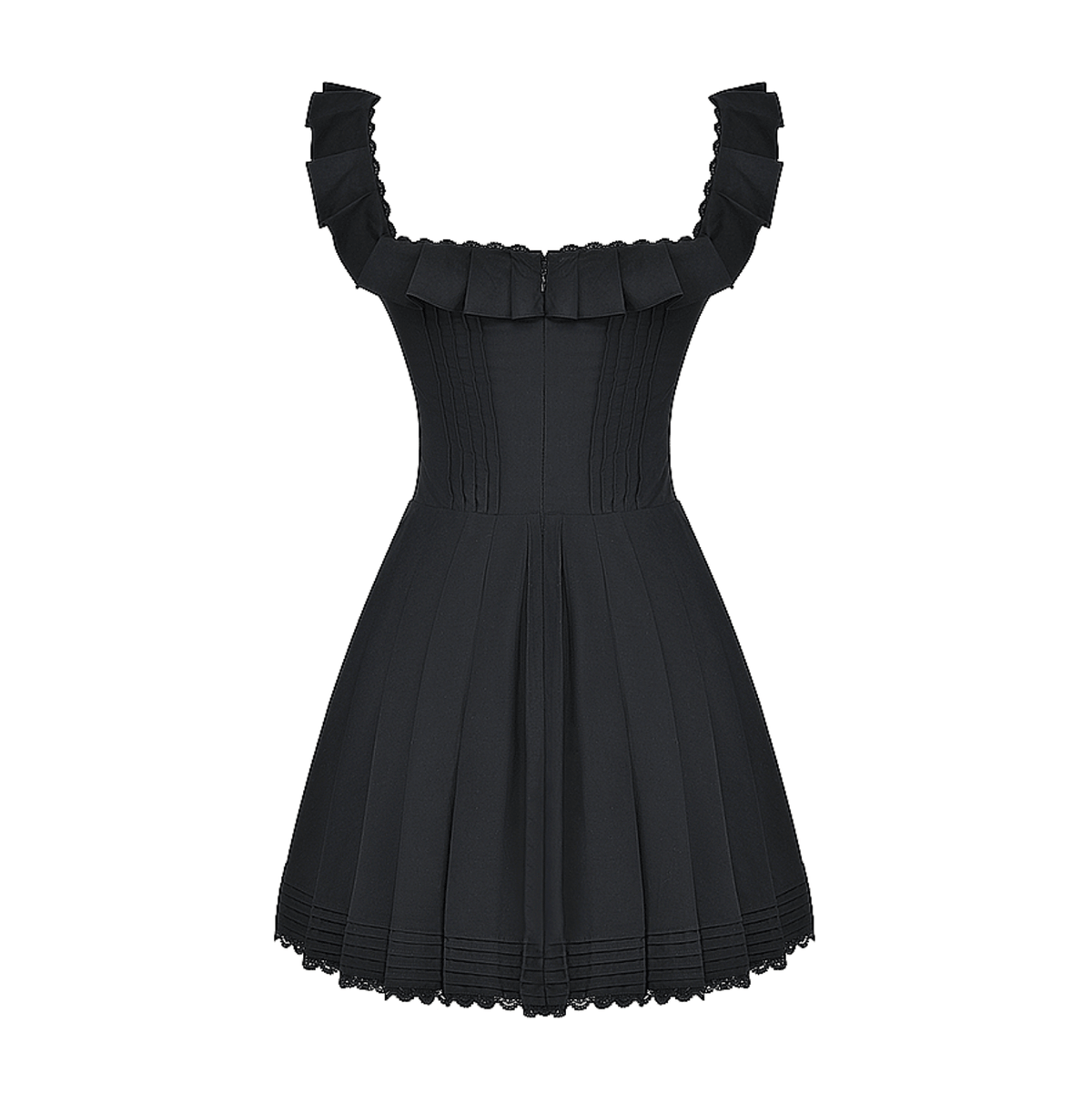 Strapless Pleated Corset Bodice Tulle Skirt Mini Dress