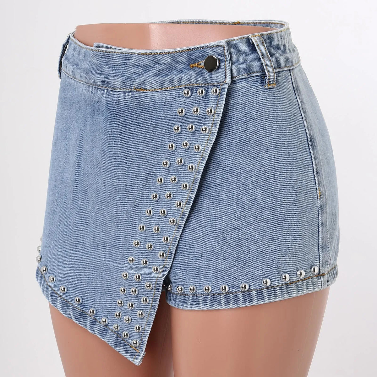 Wrap IrRegular Skinny Denim Short