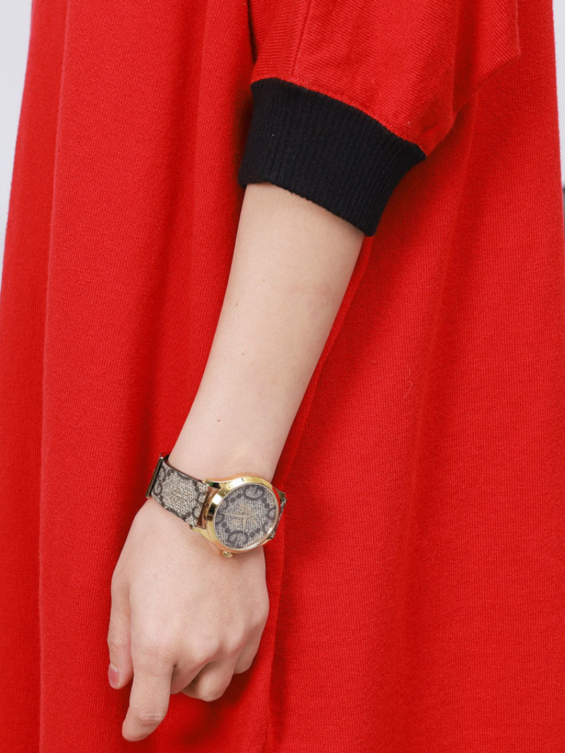 Rib Knit Contrast Collar Oversized Knit Midi Dress