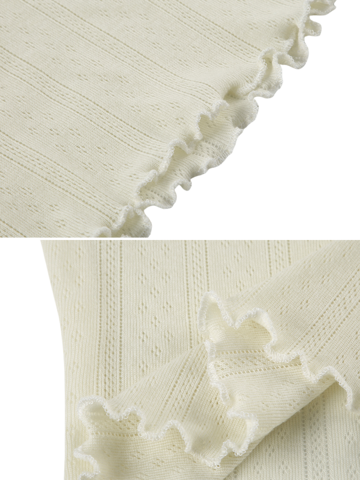 Ethel Ruffle Trim Knit Crop Top