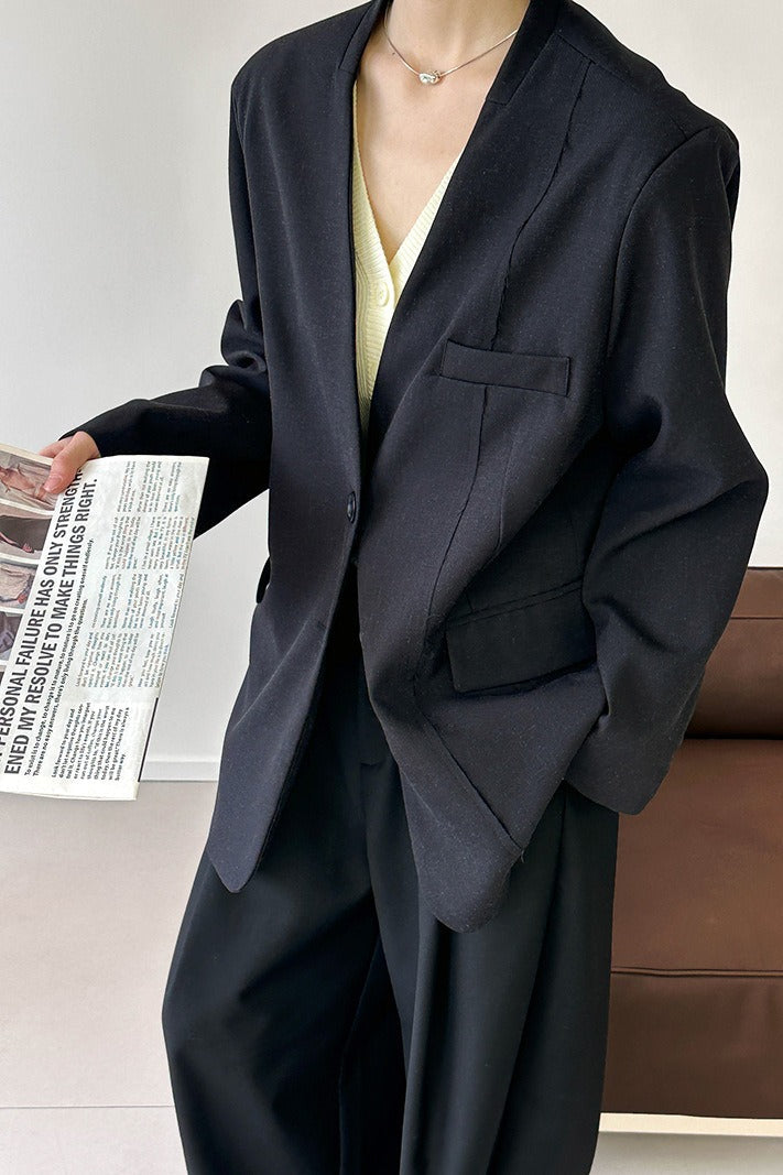Casual V-Neck Blazer