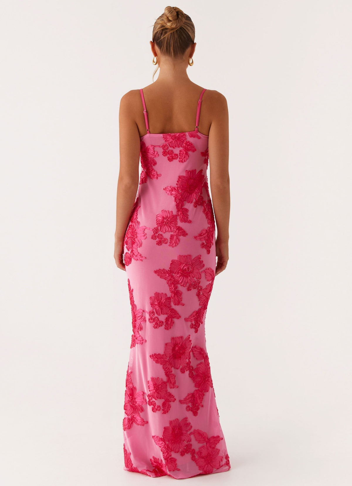 3D Floral Lace Applique Corset Sweetheart Mermaid Maxi Gown