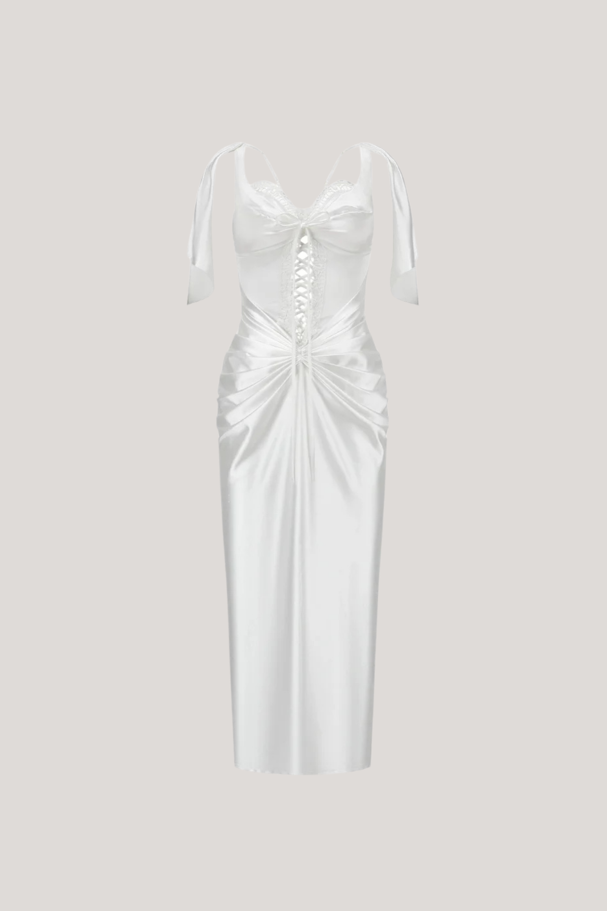 Satin Corset Midi Dress