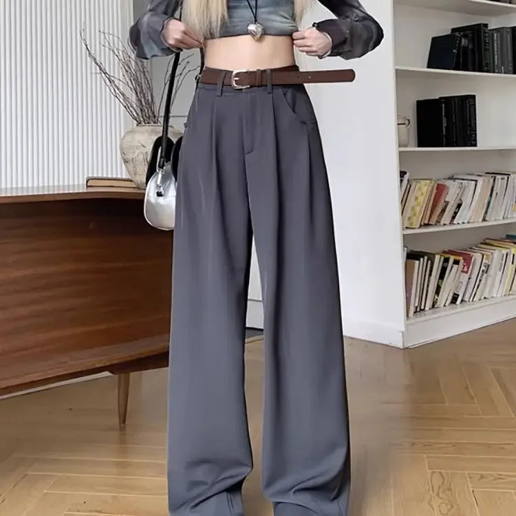 Brown Suit Baggy Office Pants