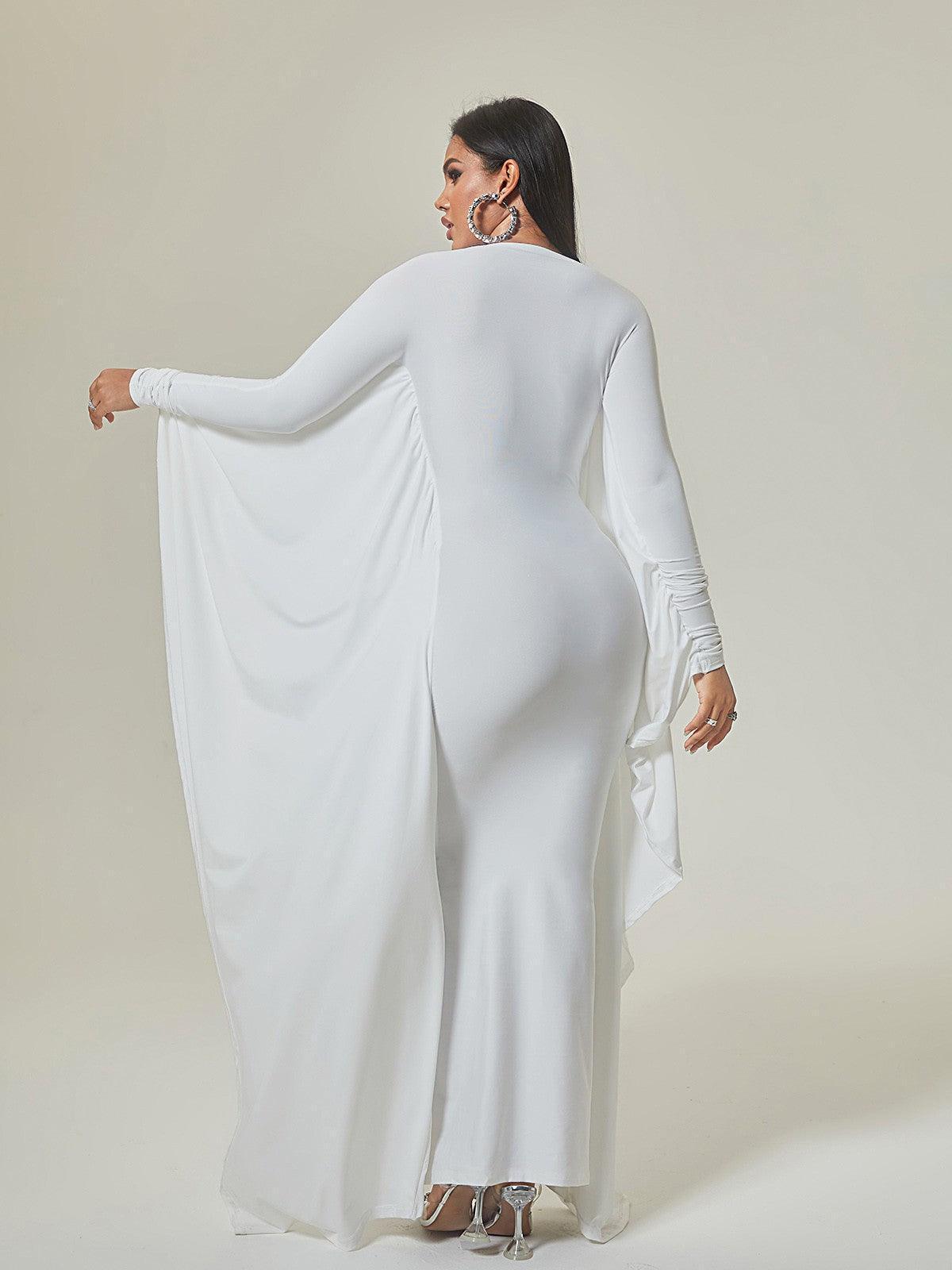 Dolman Sleeve Column Maxi Dress