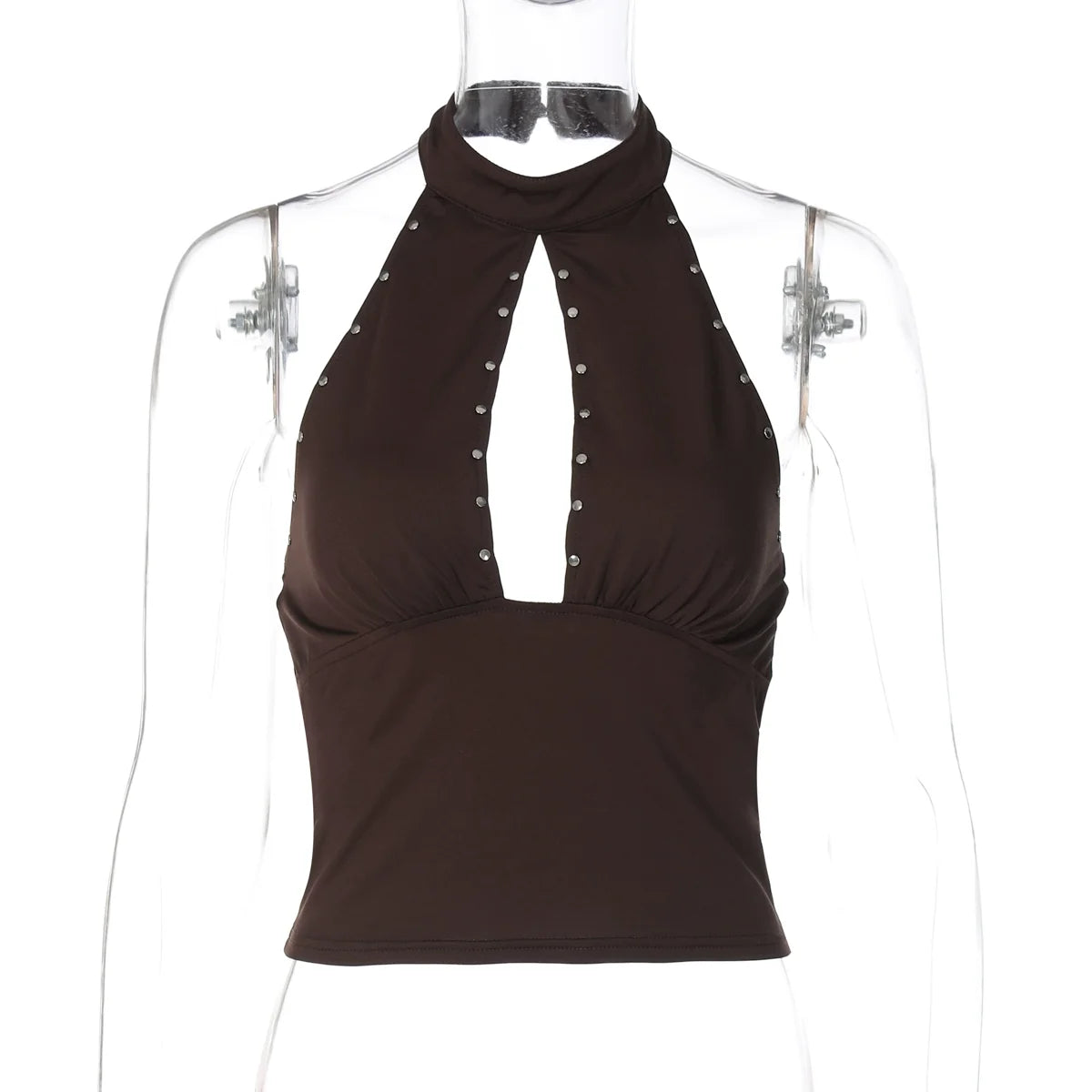 Liliane Studded Halter Top