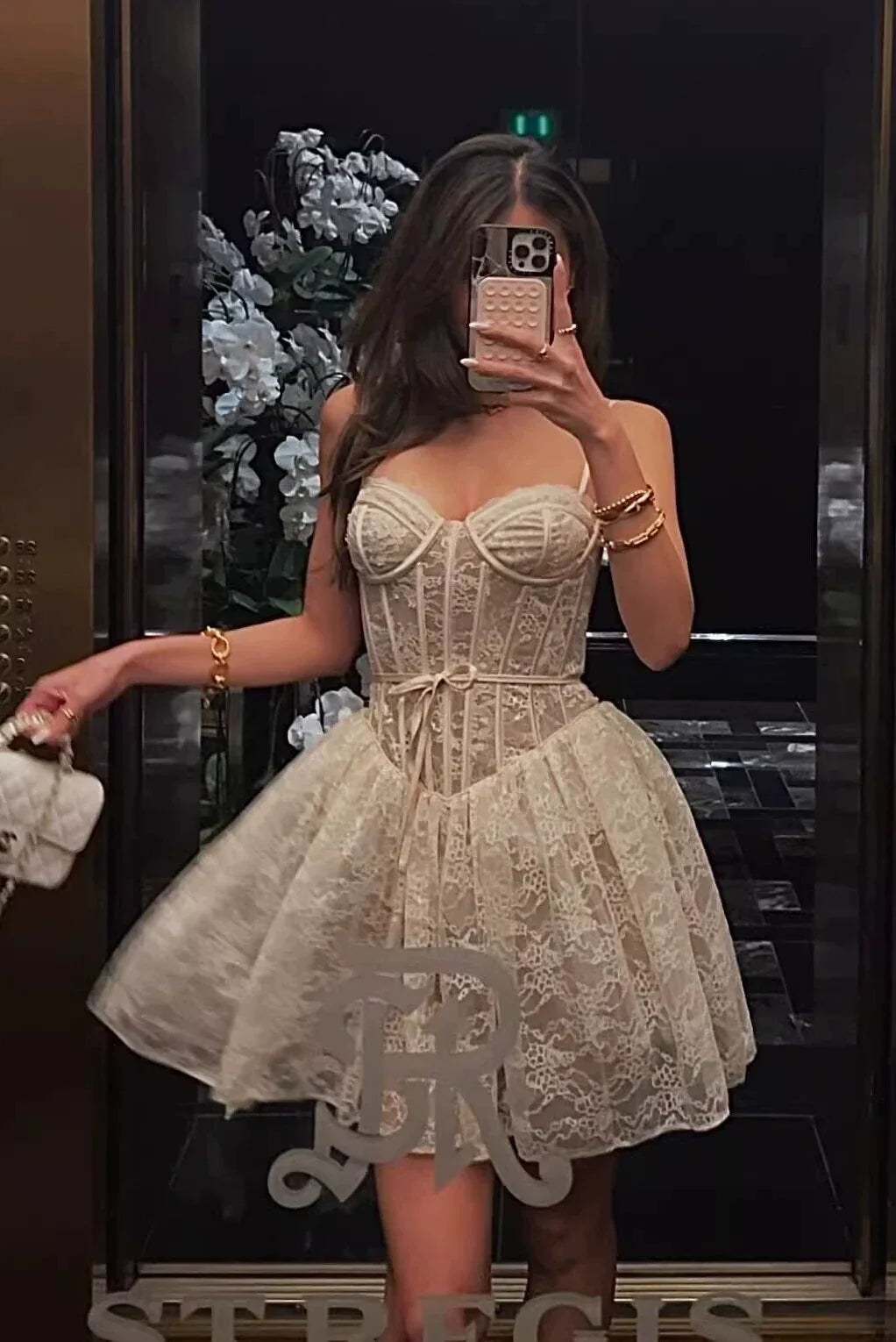 Jaleah Lace Corset Mini Dress