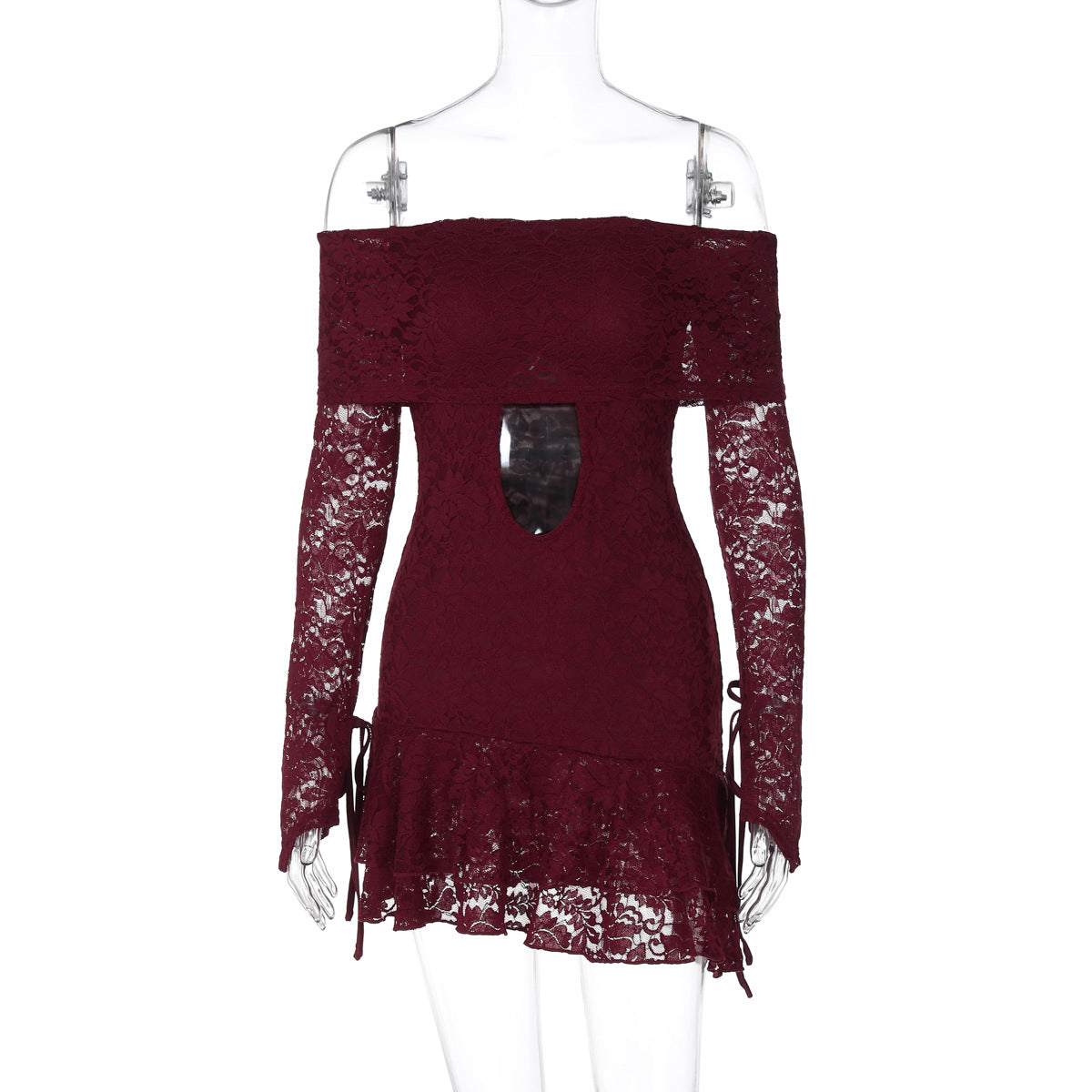 Varnika Off Shoulder Lace Mini Dress