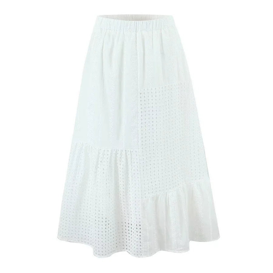 Saray Embroidered Cutout Skirt Set
