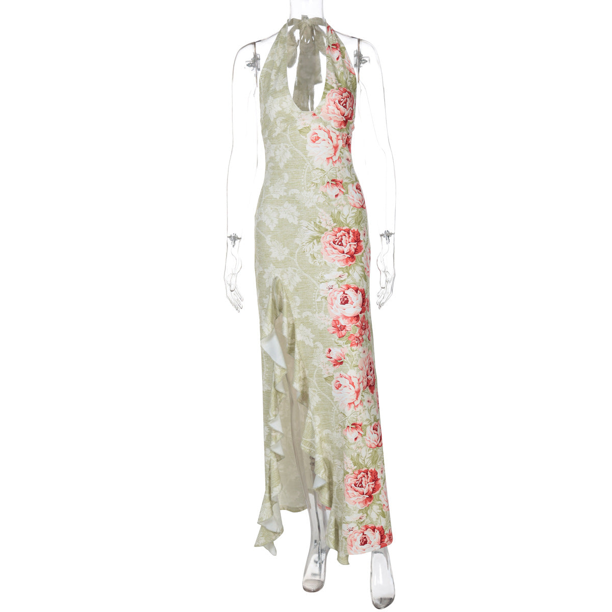 Marah Floral Halter Maxi Dress
