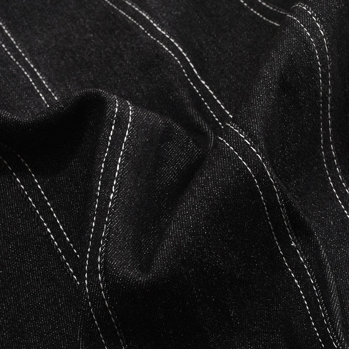 Black Strapless Distressed Denim Bodycon Mini Dress