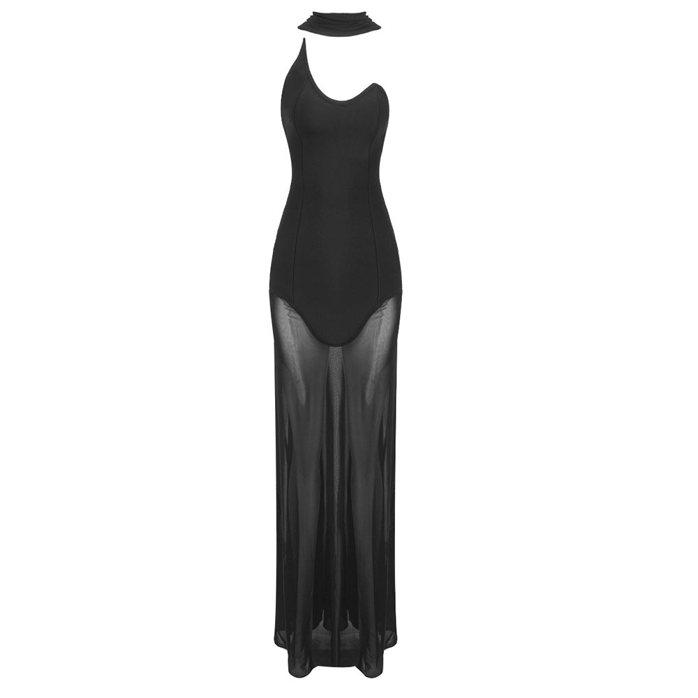 Asymmetric Corset Peplum Mermaid Train Maxi Gown