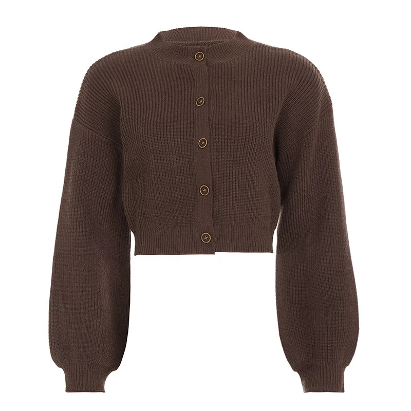 Addilyn Brown Knitted Cardigan