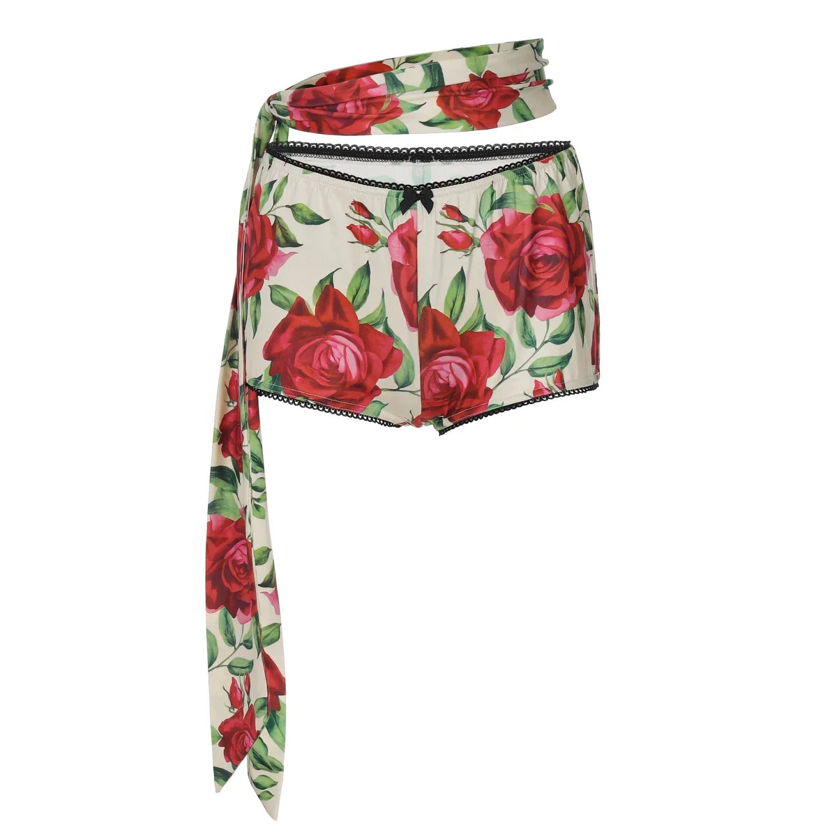 Floral Ruffle Three-Piece Short Set