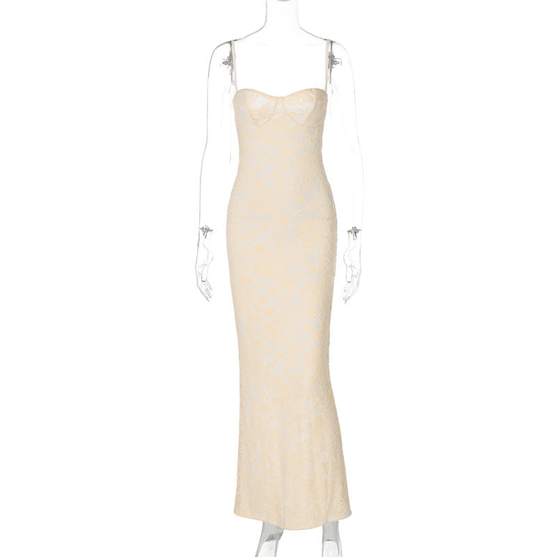 Ariadne Lace Backless Midi Dress