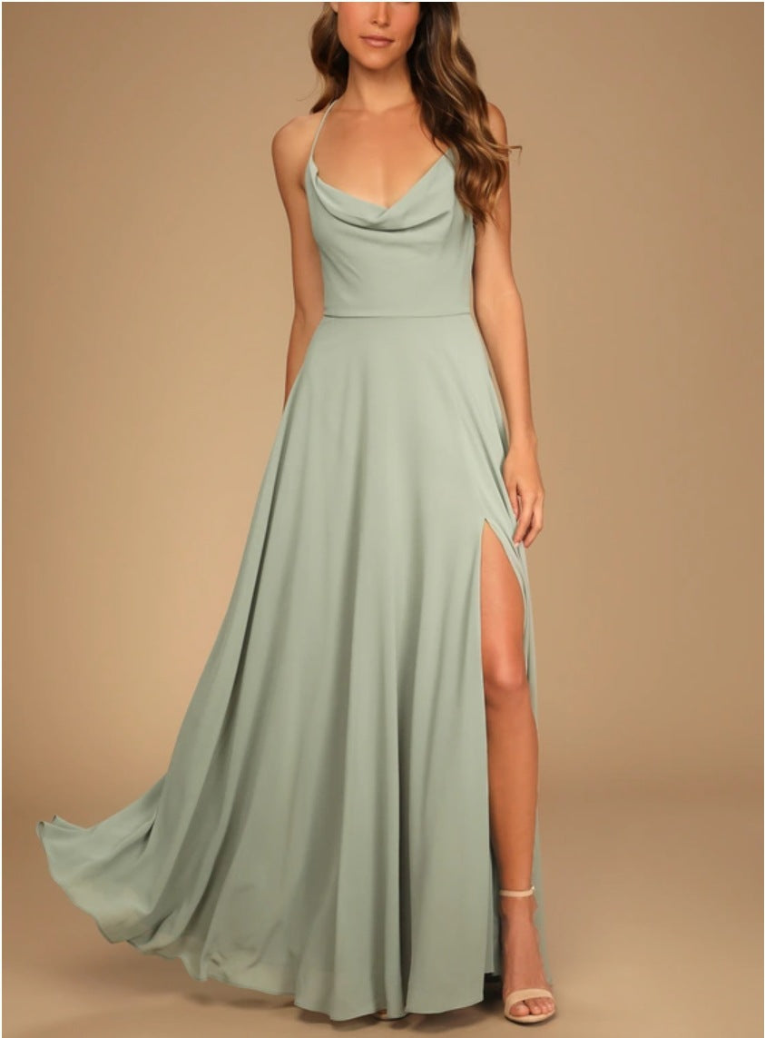 Halter Backless Maxi Dress