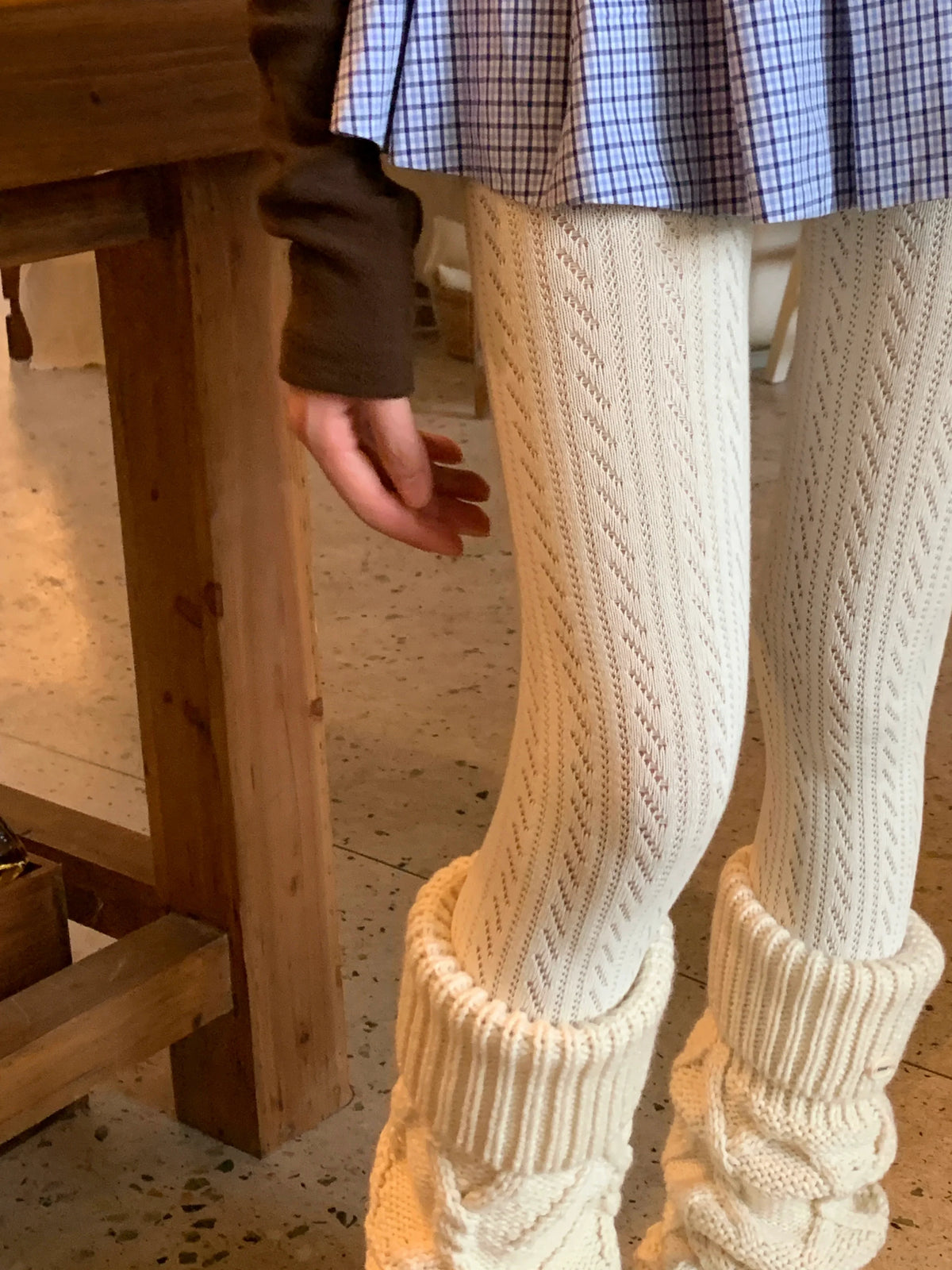 London Cozy Cable Knit Tights