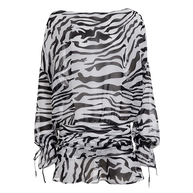 Arianna Zebra Print Mini Dress