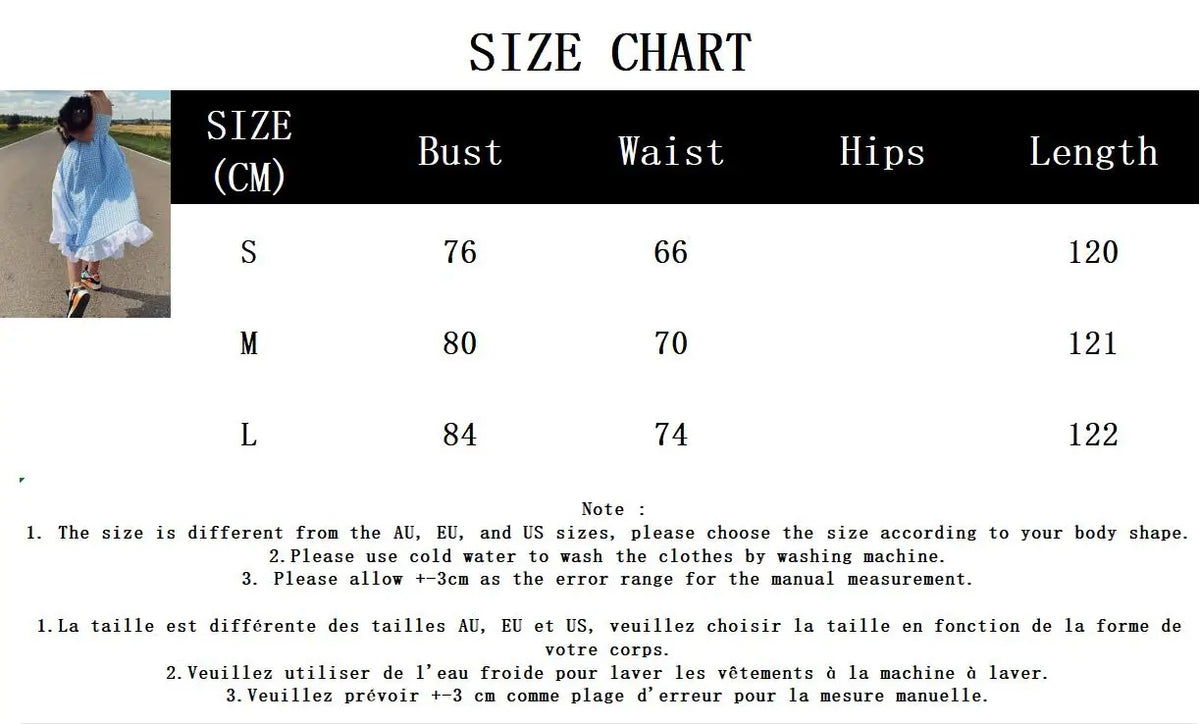 Blue Plaid Holiday Dresses Women Summer V Neck Single Breasted Sleeveless Sling Long Dress 2024 New Casual Chic A-line Vestidos