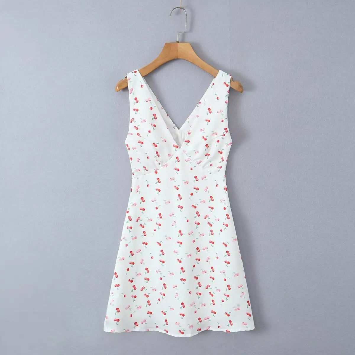 Deep V Neck Print Tank Bodycon Mini Dress