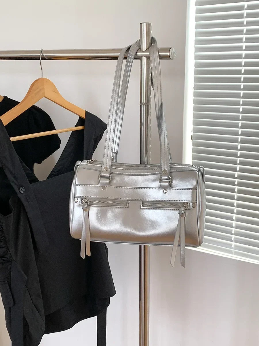 Sweet Girls Pu Leather Shoulder Women Bag Korean Niche Design Summer Travel Beach Bag Female Totes Bags for Women Handbag