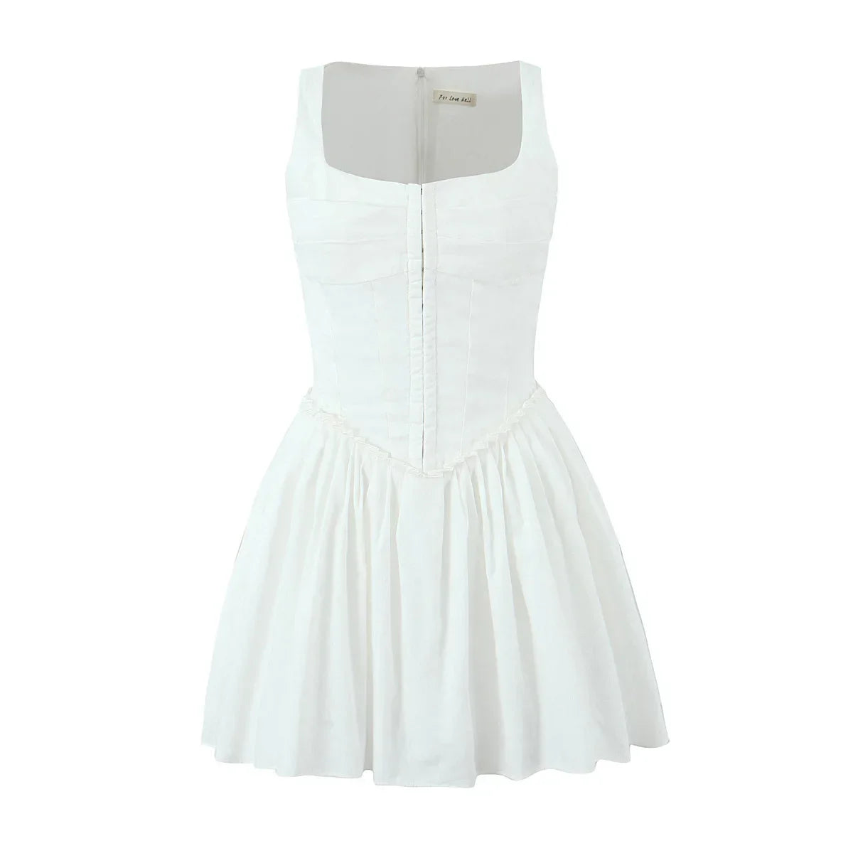 red party dress square neck sleeveless pleated summer dresses new cotton mini sexy women dresses