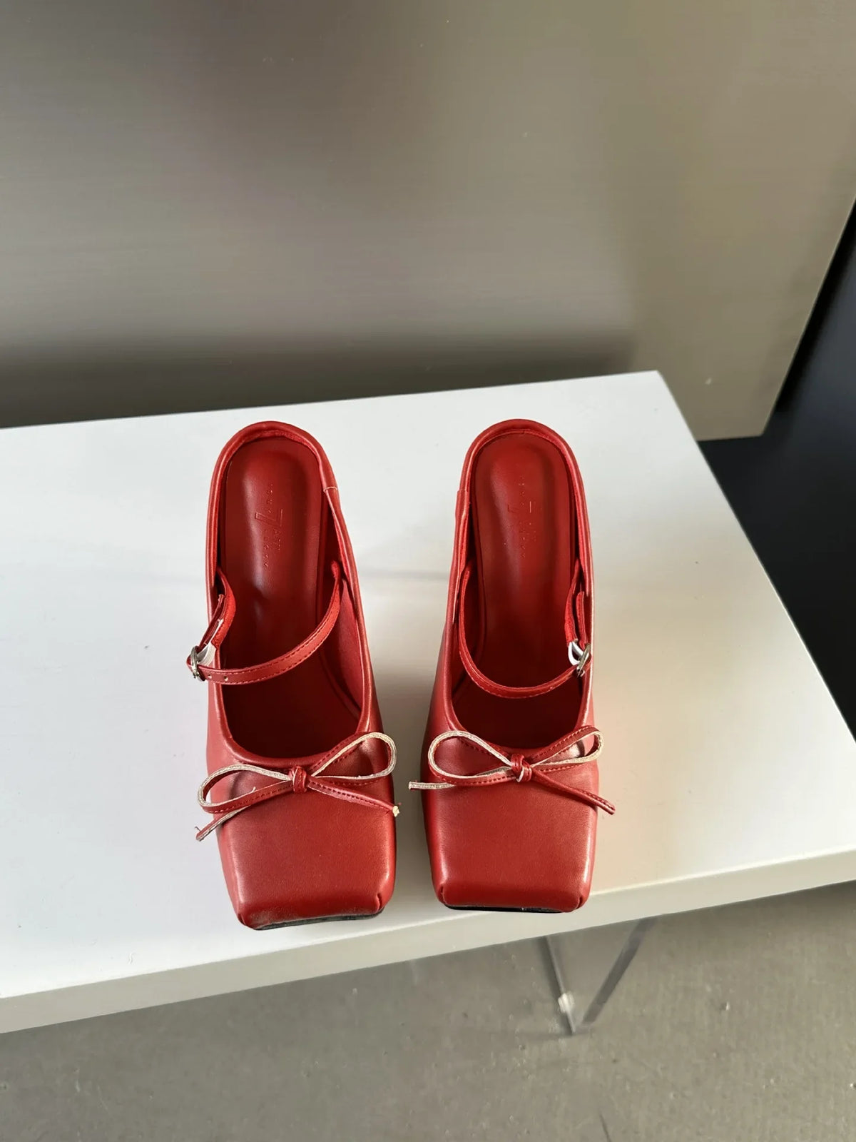 Elegant Sexy New Cherry Red Pink White Wedding High Heels Bow Ballet Sandals Women Heels Pumps Mary Jane Shoes