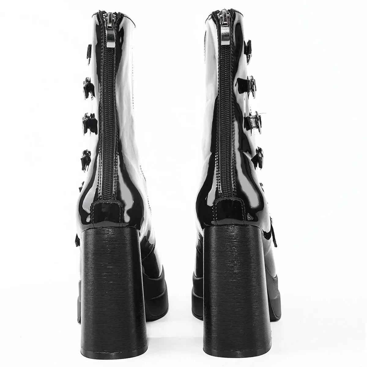 Spring Punk Ankle Square Toe High Heels New Platform Goth Y2k Boots For Supergirl Gothic Lolita BootsWomen's Shoes