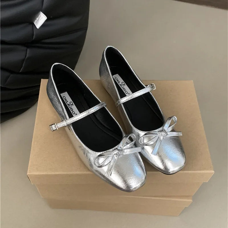 New Women Flat Shoes Fashion Shallow Ladies Casual Soft Mary Jane Shoes Outdoor Dress Flat Ballet Shoes