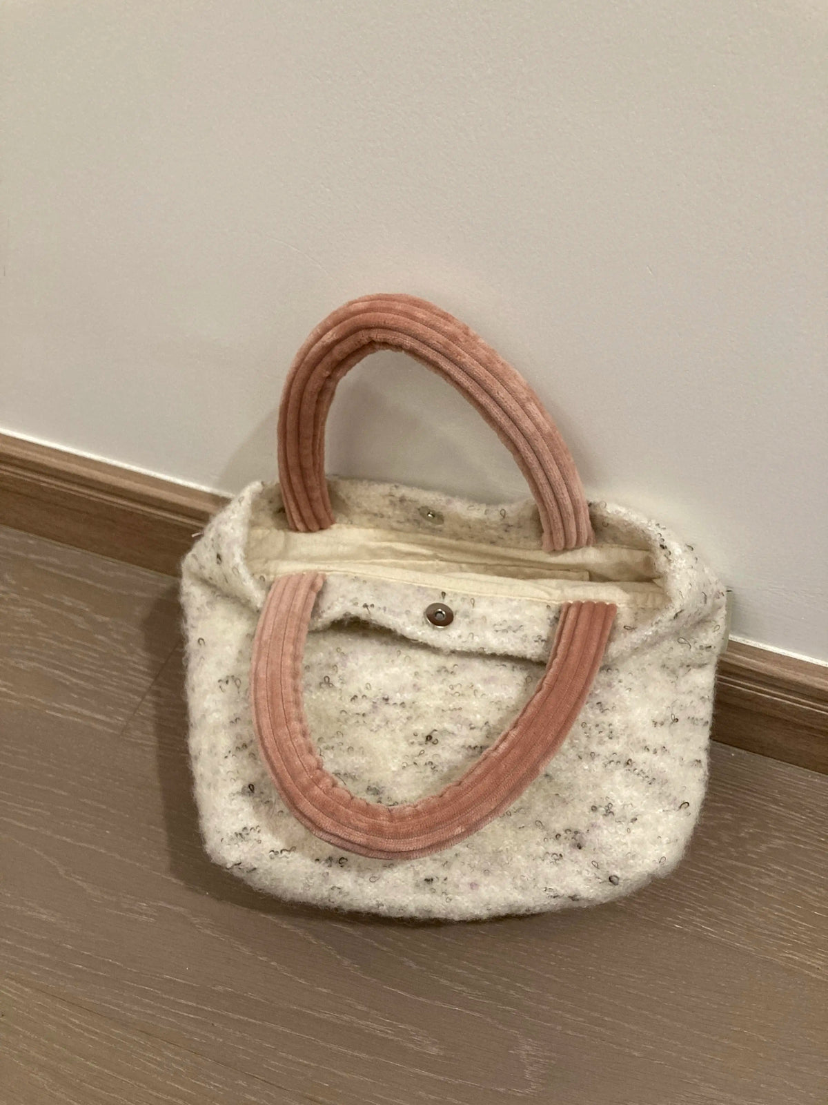 Korean Cute Versatile Plush Bag for Women Autumn/Winter New Handle Handbag Bucket Bags