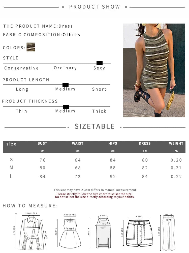 Stripe Patchwork Mini Dress Woman Summer Trend o-Neck Knot Design Backless Skinny Wrap Hip Vacation Beach Style Bodycon