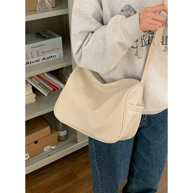 Causal Large Capacity Crossbody Bag Women's Fashion Korean Simple Single Shoulder Tote Underarm Bags