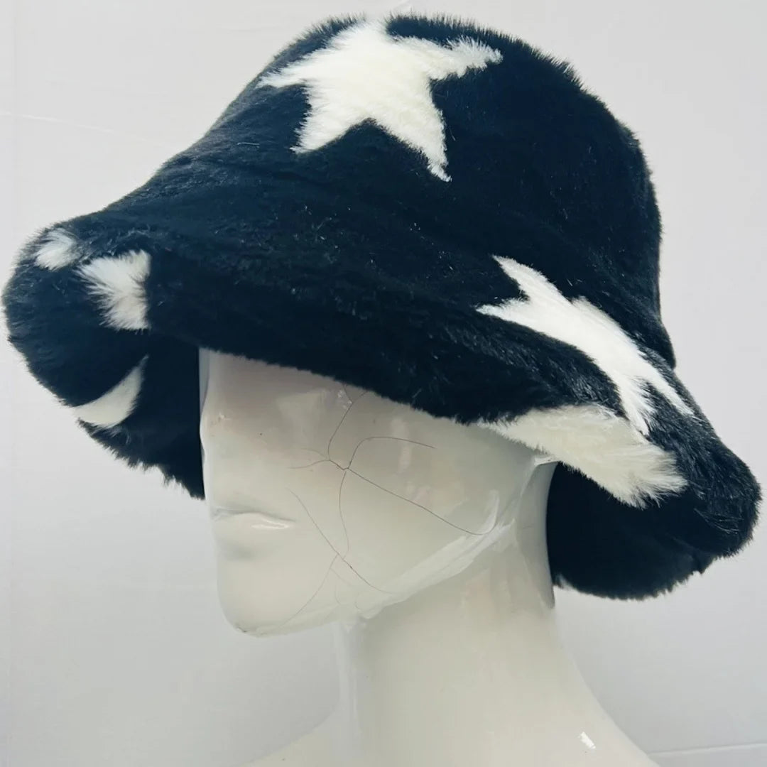 Winter 58-60cm XL Faux Fur Bucket Hat For Women Outdoor Warm Luxury Oversize Fisherman Hat Girl Trendy Party Long Fur Panama Cap