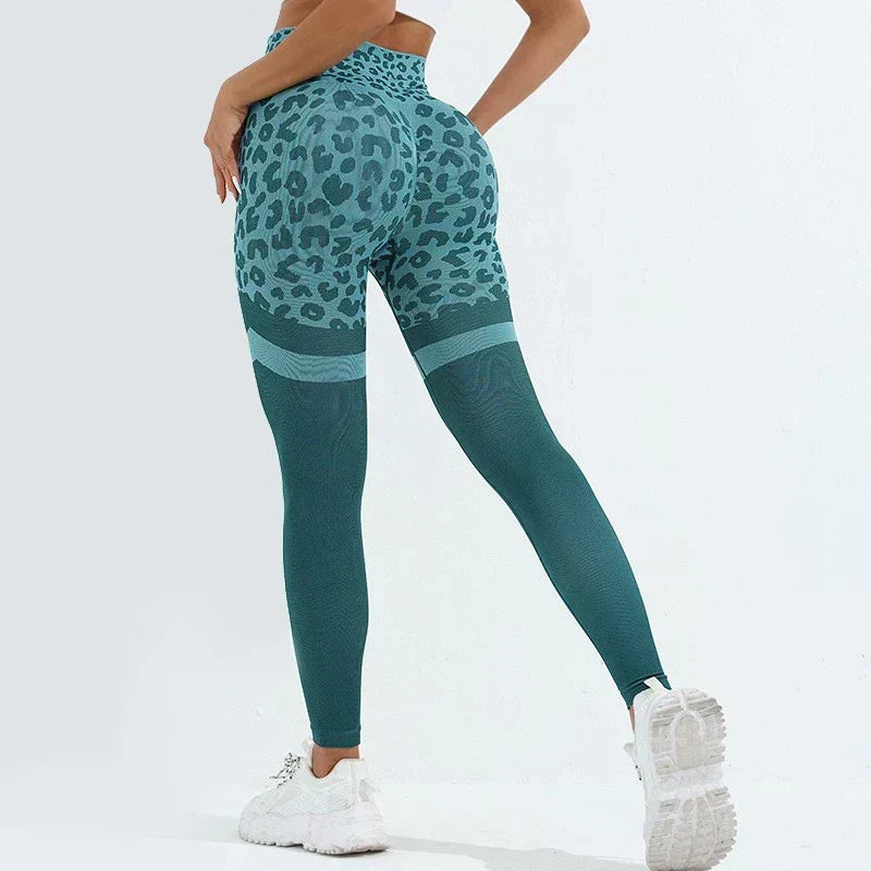Leopard Seamless Yoga Butt Lifting Outdoor Legging