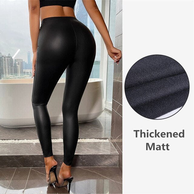 High Waist Trousers Slim Legging
