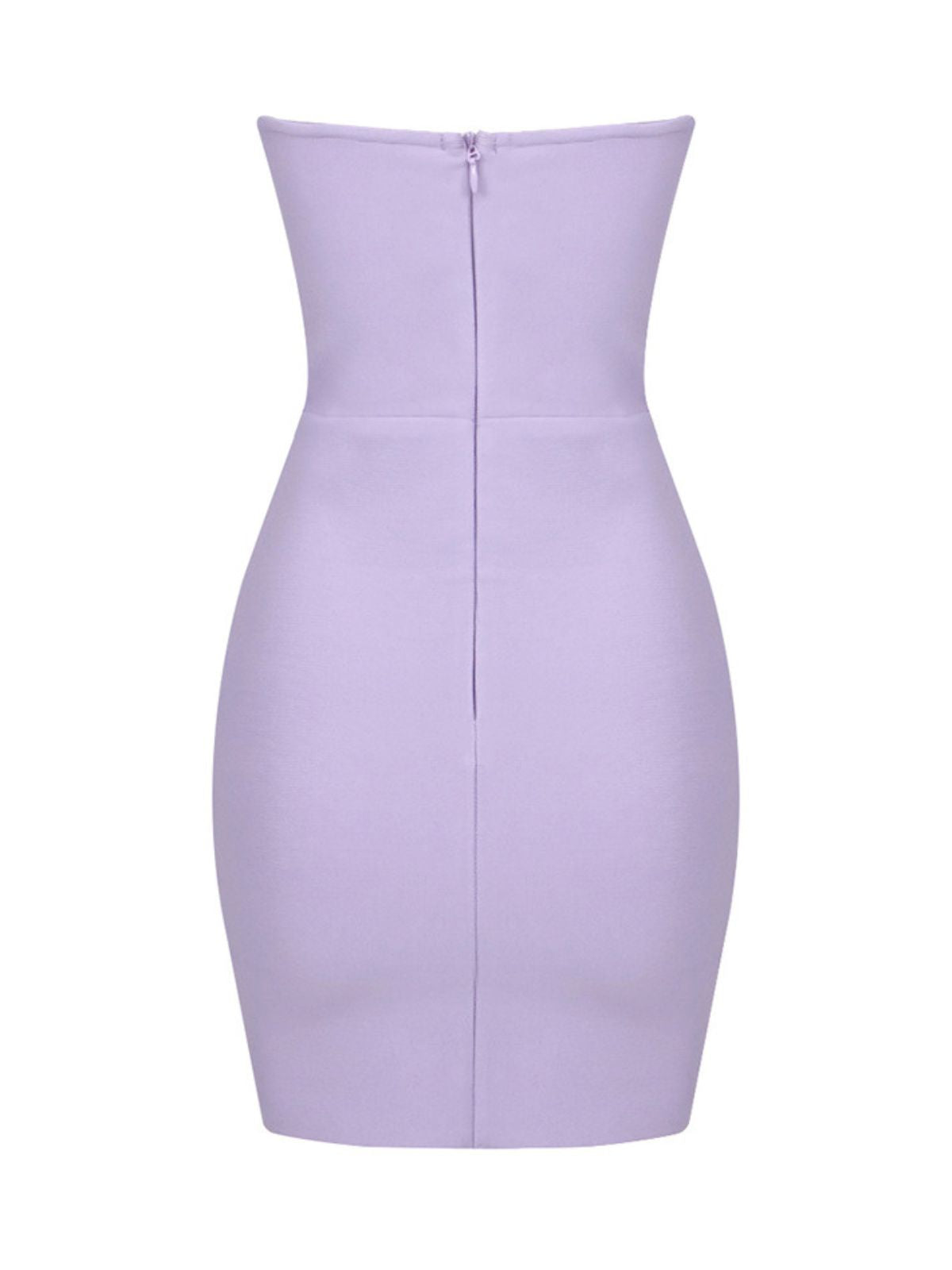 Strapless Molded Cup Underbust Cutout Bandage Mini Dress