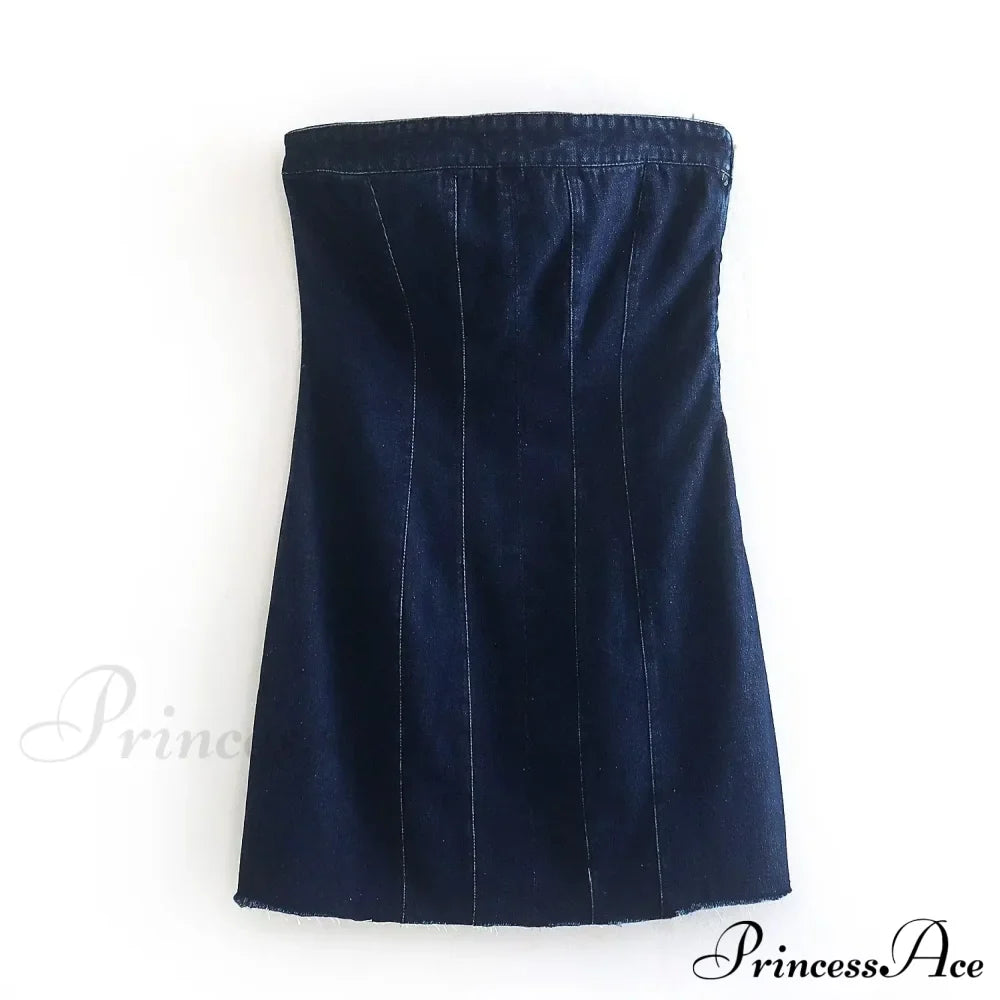 Backless Strapless Sleeveless Sexy Bodycon Mini Dress