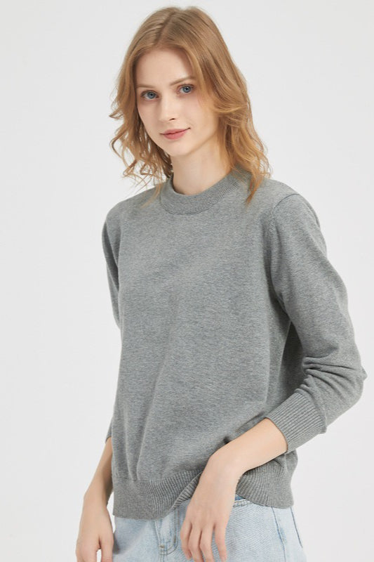 Cotton Solid Shell Knit Top