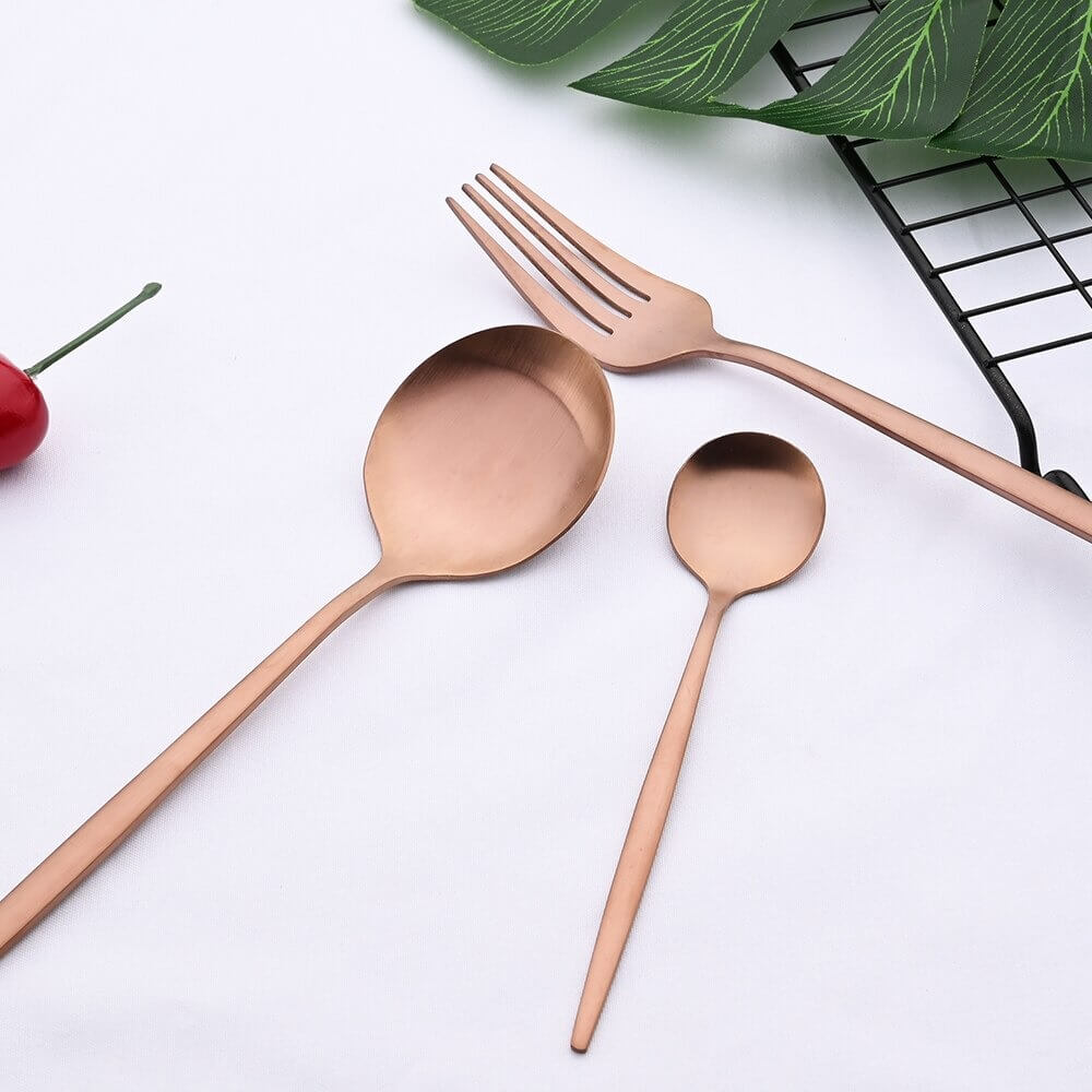 Modern Rose Flatware Set - 24 Piece
