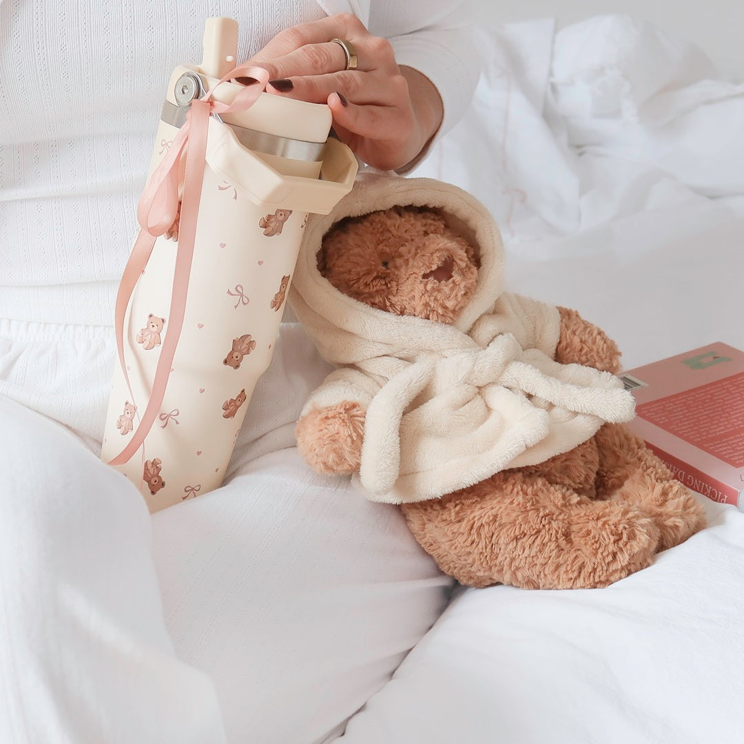 Teddy Bow Insulated Water Bottle
