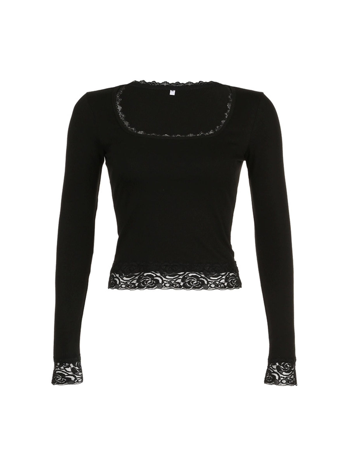Jaidah Lace Square Neck Top