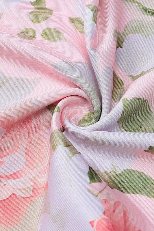 Floral Fitted Split Casual Maxi Dress