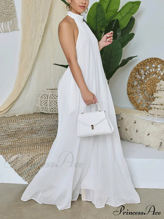 Halter Casual Graceful Maxi Dress