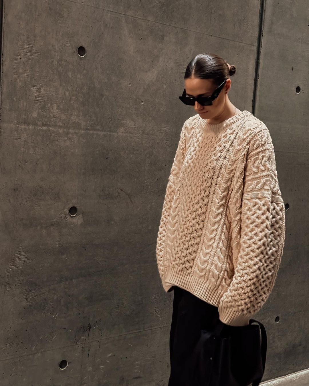 Azalea Textured Loose Knit Sweater