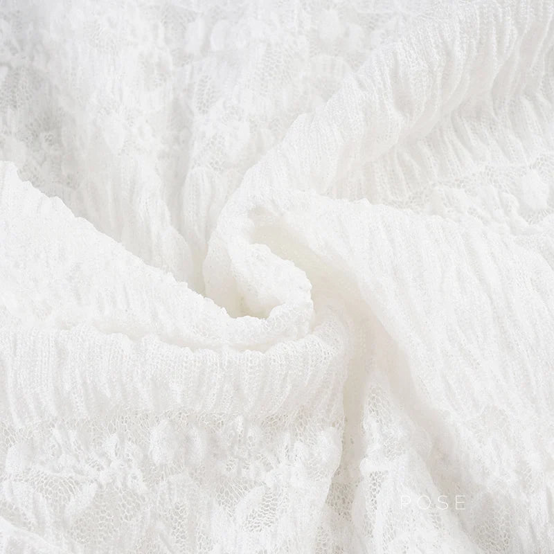 Alianny Eyelet Lace Midi Skirt