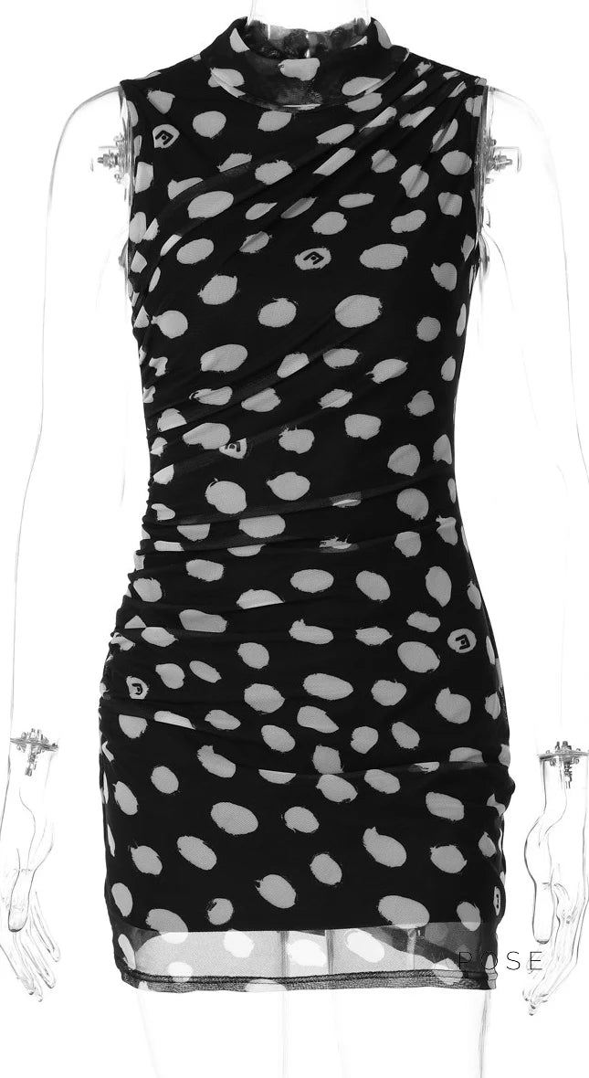 Jaelle Polka Dot Mini Dress