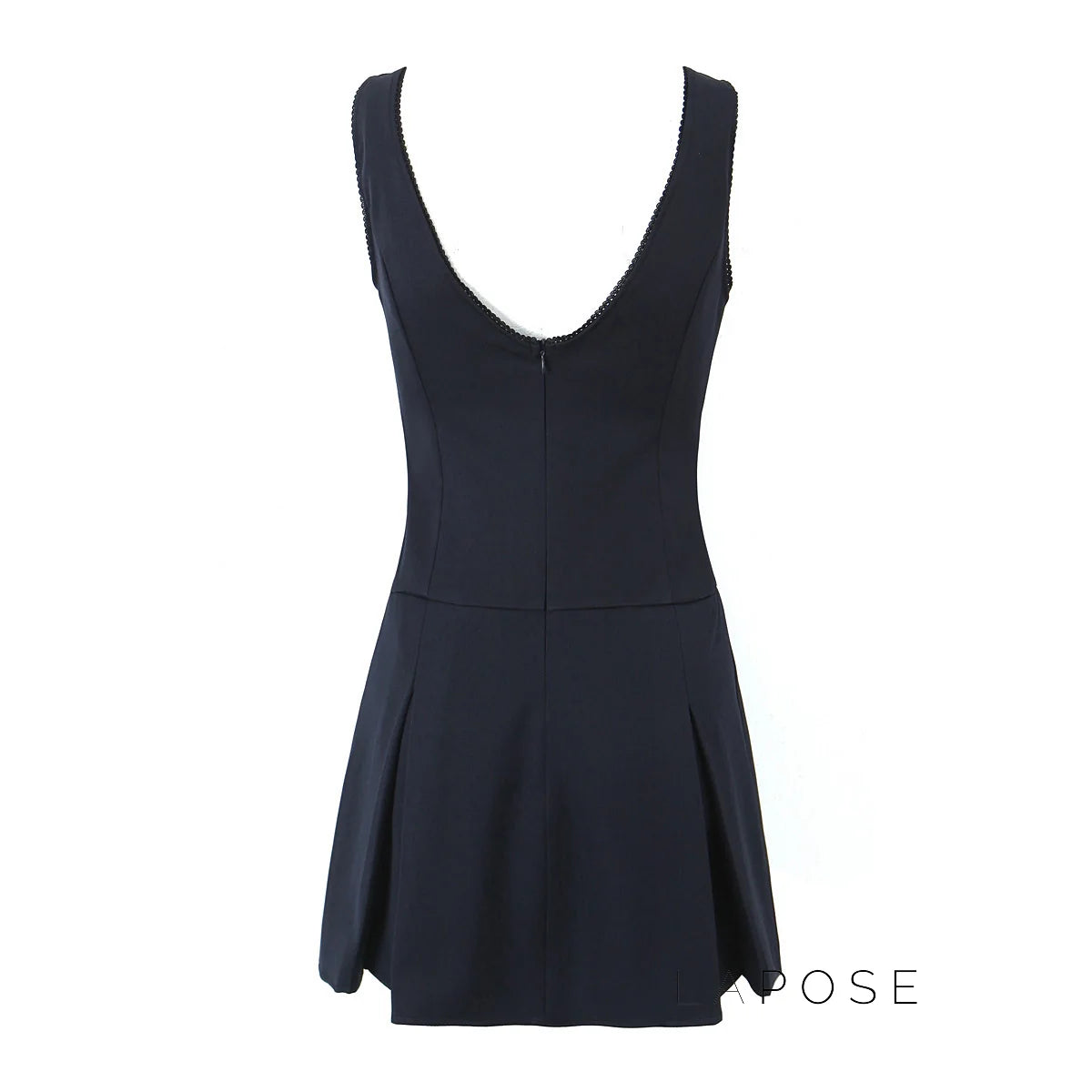 Kaliah Deep V-Neck Bow Mini Dress