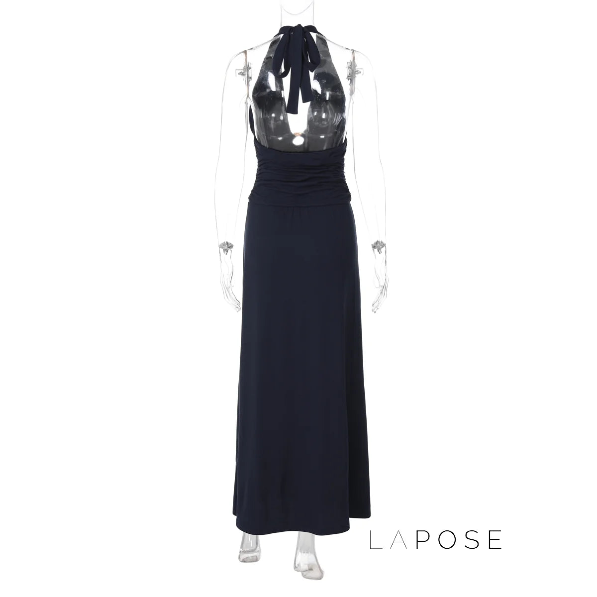 Raelee Halter Ruched Maxi Dress