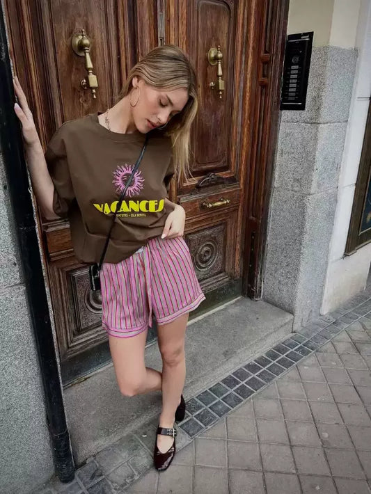 Zen Vacances Graphic Oversized T-Shirt